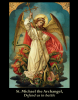 St. Michael the Archangel Defend Us In Battle Prayer Card ***JUMBO***